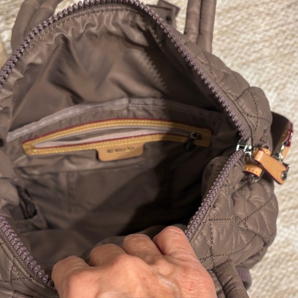 MZ Wallace Quilted Tan/mauve Backpack - Picture 7 of 10